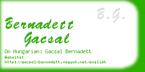 bernadett gacsal business card